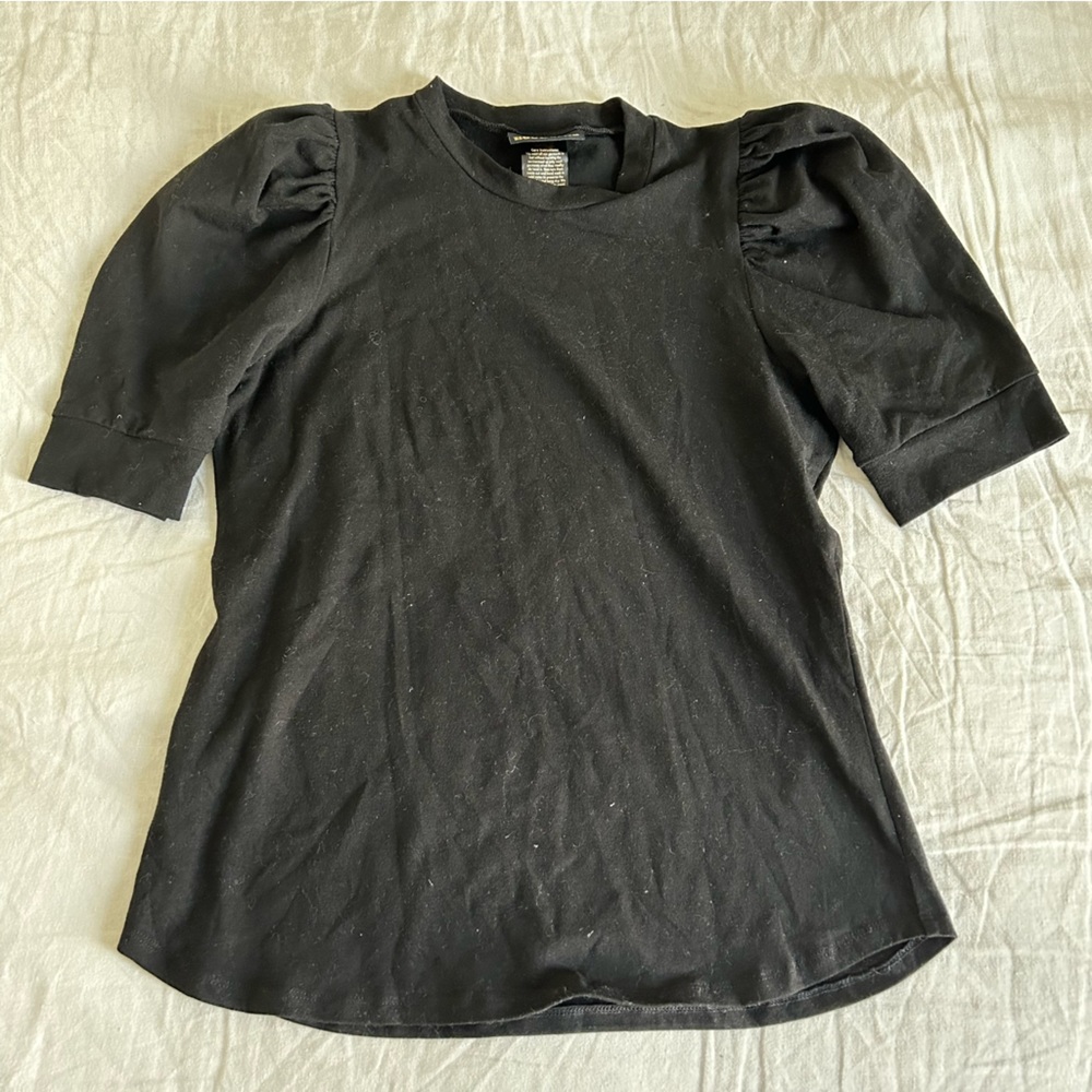 Nooworks Puff Sleeve Top Black